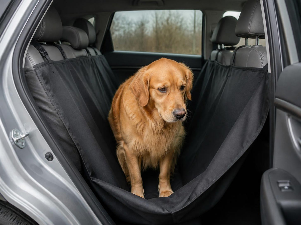 Before: a soft hammock cover sagging into the footwell