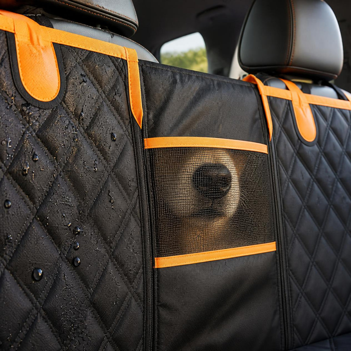 Mesh viewing window and waterproof-coated quilted fabric on the TrekFold cover
